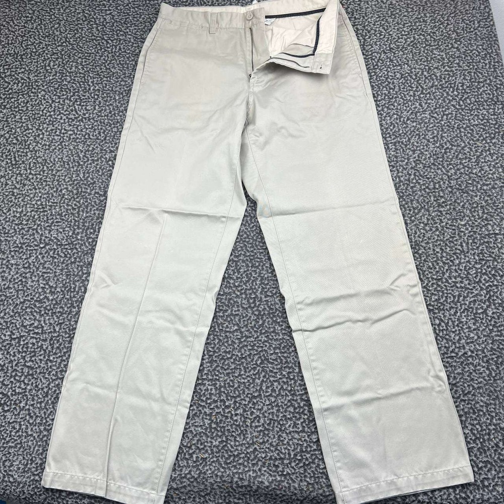 Gap Khakis Pants Men 34x34 Beige Tan Flat Front Straight Leg Chino Cotton